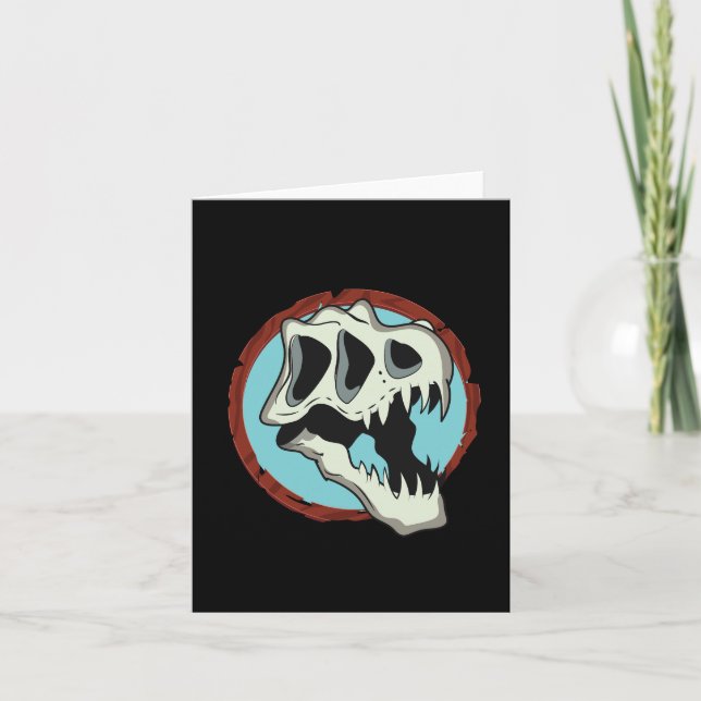 Convite Tyrannosaurus Skull (Frente)