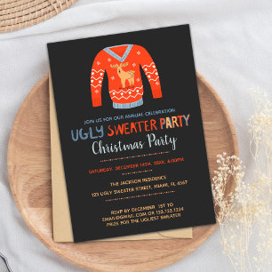 Convite Ugly Sweater, Festa Ugly Sweater