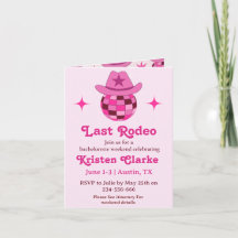 Último Rodeio Rosa Disco Cowgirl Despedida de Solt