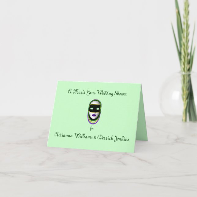 Convite Um chá de casamento do carnaval (Frente)