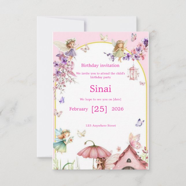 Convite: um convite especial de aniversário infant (Frente)