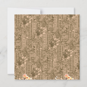 Convite Um padrão floral vintage com um intricado desi cas