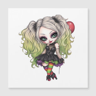 Convite Uma Coleção de Design de Halloween de Menina Fofa