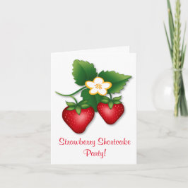 Convite Uma Festa Bela de Amoras de Morango Doce