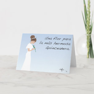 Convite Una Flor para la Quinceañera
