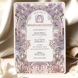 Convite União de Amor com Plum & Lilac Art Nouveau<br><div class="desc">Este Convite à União de Amor de Art Nouveau captura a essência da fineza romântica com a sua fusão harmoniosa de ameixas de ameixa e lilás, inspirada por toques de cor-de-rosa pincelado e verde-úmido. Inspirando-se nos elegantes e curvilíneos designs da era Art Nouveau, a frente apresenta uma luxuosa mostra de...</div>