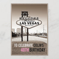 Convite ÚNICO de Aniversário de Las Vegas