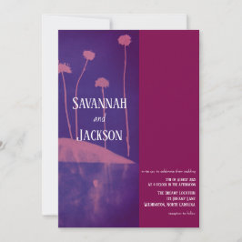 Convite Único De Casamento Com Flor Rosa Arte