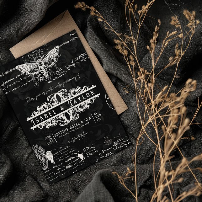 Convite Único para Casamento Alquimia Gótica (Criador carregado)