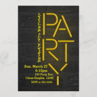 Convite Urbano para Bick Wall, Partido Neon Glow A