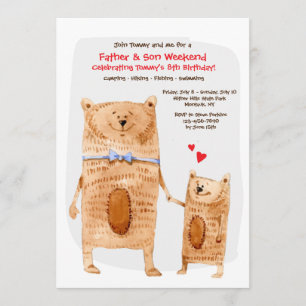 Convite Ursos Pai e Filho