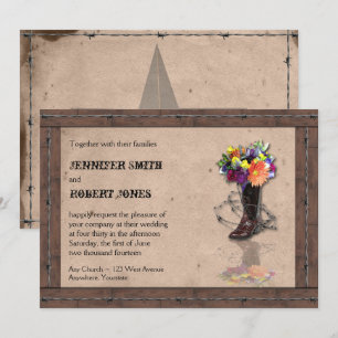 Convite v2 para Casamento de Fios de Barbed Wester