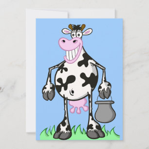 convite "vaca engraçada"
