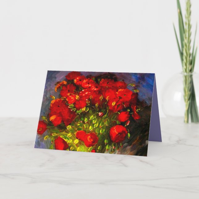 Convite Van Gogh Red Poppies (Frente)