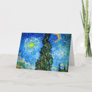 Convite Van Gogh Road com Cypress e Star
