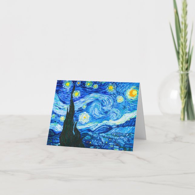 Convite Van Gogh Starry Night (Frente)
