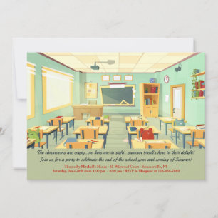 Convite vazio da sala de aula