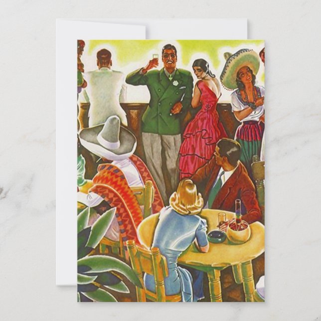 Convite vazio de México da festa do divertimento (Frente)