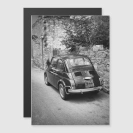 Convite Veículo FIAT 500 a preto e branco