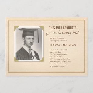 Convite velho clássico do aniversário da surpresa