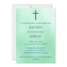 Convite Verde de bautização