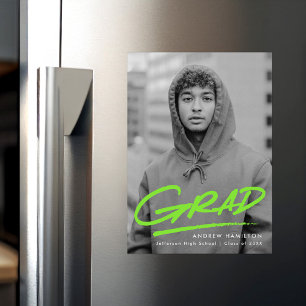 Convite Verde Limão  Anúncio De Graduação De Fotos Tra