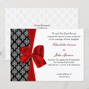 convite vermelho do casamento