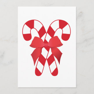 Convite vermelho e branco dos bastões de doces