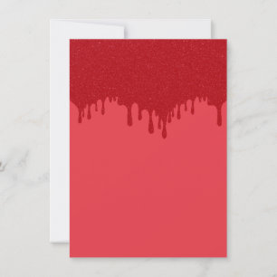 Convite Vermelho Tomate Gotejante Personalizado Ma