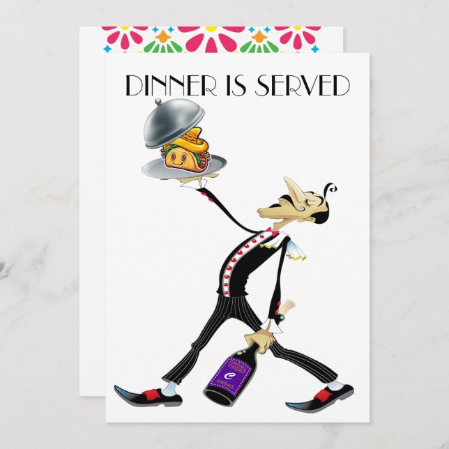 Convite Versão 2 para Jantar / Encontro Único (Frente/Verso)