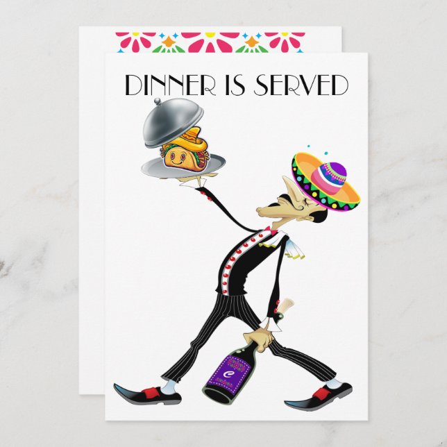 Convite Versão 2 para Jantar / Encontro Único (Frente/Verso)