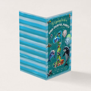 Convite Vertical de Aniversário de Um Partido Mara