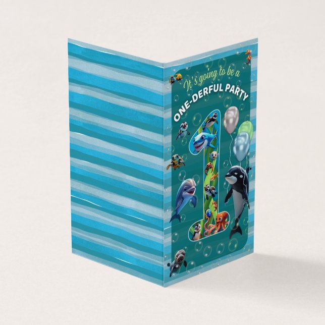 Convite Vertical de Aniversário de Um Partido Mara (Exterior)