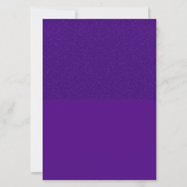 Convite Vertical Topo com Brilho Roxo – Personaliz (Frente)