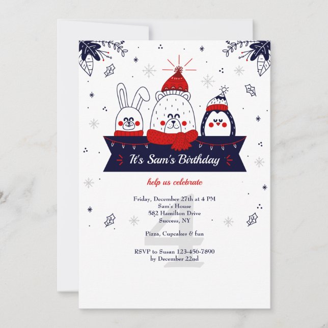 Convite Vestido para o Inverno (Frente)