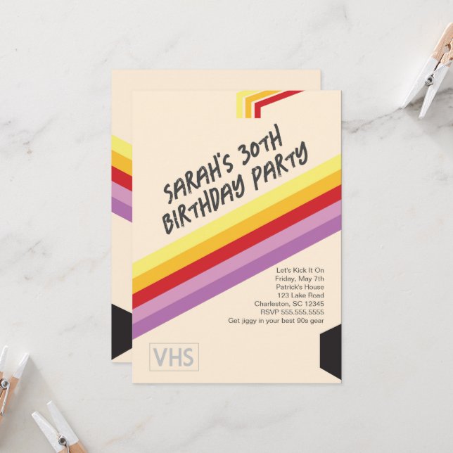 Convite VHS dos anos 90 (Frente/Verso In Situ)