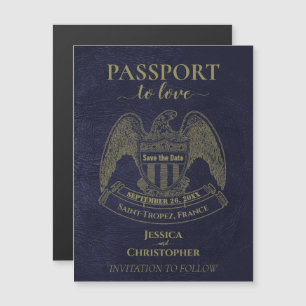 Convite Viagem Passport Destino Casamento Salvar a Data