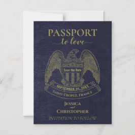 Convite Viagem Passport Destino Casamento Salve a Data