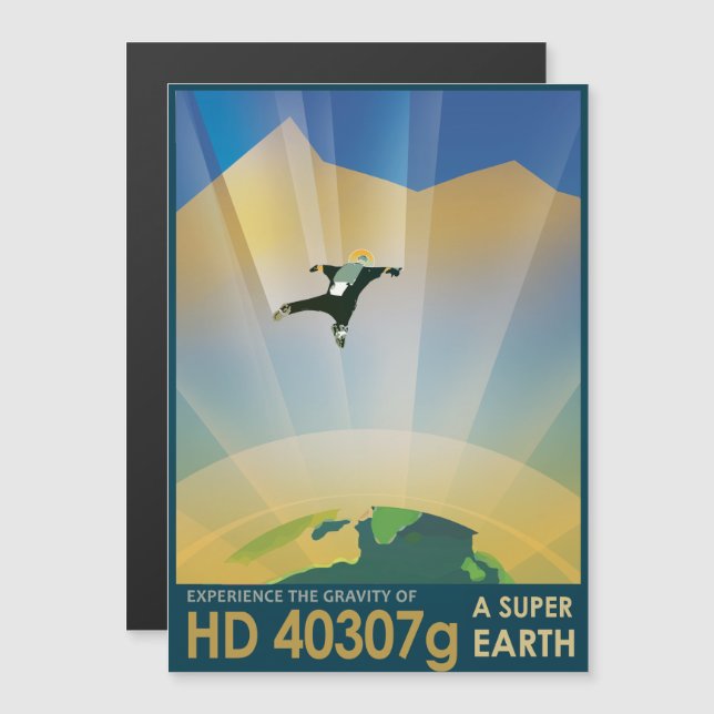 Convite Viagem Sci-Fi Ad, Planeta HD 40307g (Frente/Verso)