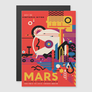 Convite Viagem Sci-Fi Ad, Planeta Marte