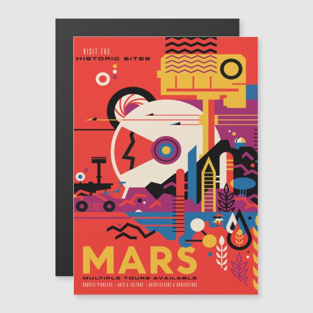 Convite Viagem Sci-Fi Ad, Planeta Marte (Frente/Verso)