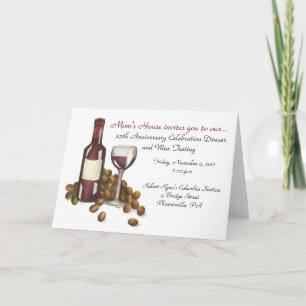 Convite Vinho Provando Coquetel Vidro De Garrafas