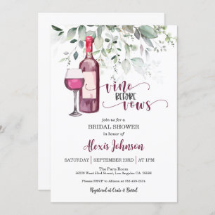 Convite Vino Antes do Chá de panela de Voos (Verme