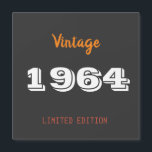 Convite Vintage 1964 edição limitada 60th Birthday Gift<br><div class="desc">Vintage 1964 year limited edition 60th Birthday Gift</div>