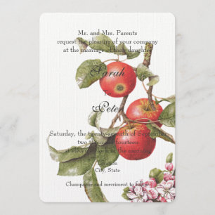 Convite Vintage Apple Blossom