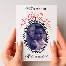 Vintage Beaded Frame com Proposta de Bridesmaid de