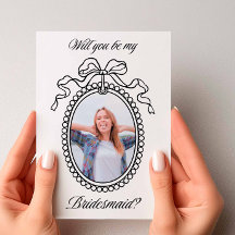 Vintage Beaded Frame com Proposta de Bridesmaid de