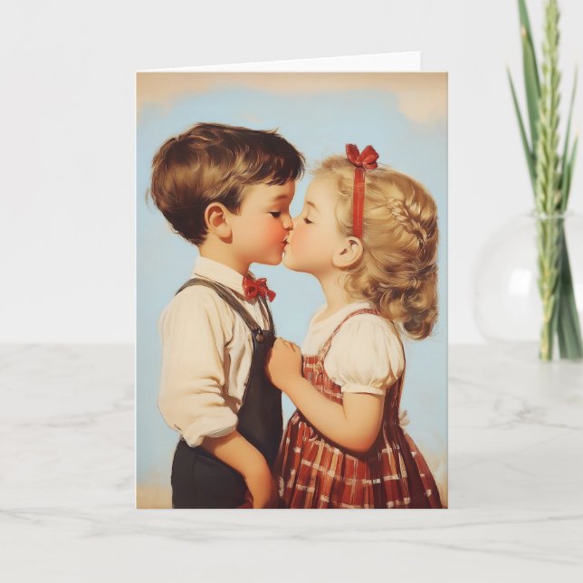 Convite Vintage Chiletheart Kiss (Frente)