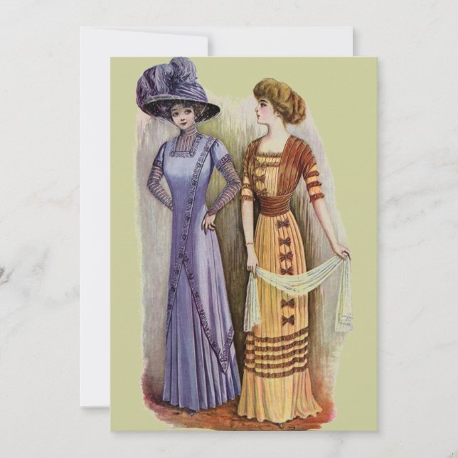 Convite Vintage Dresses (Frente)