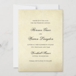 Convite Vintage Elegant Non-Photo Wedding (Vintage Elegant